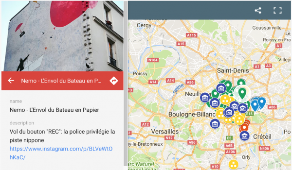 Carte street art © La Voix de l'art urbain